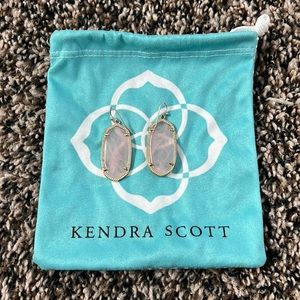 Kendr Scott Elle drop earrings - rose quartz